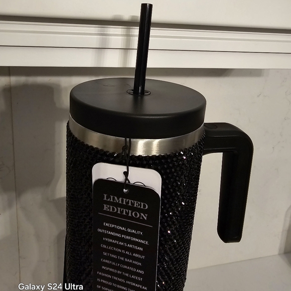 New Hydrapeak Black Rhinestone Stainless Steel 40oz Tumbler - Picture 7 of 14